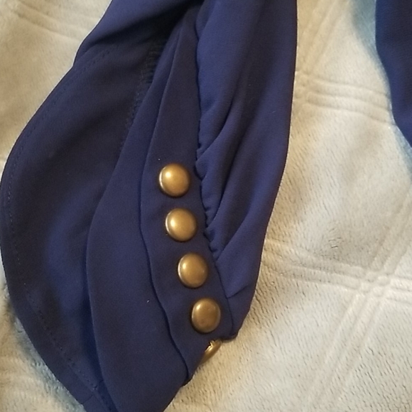 Royal blue sheer tunic - Picture 3 of 4